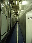 Der Zug im Bauch der Fähre über den <a href=http://de.wikipedia.org/wiki/Fehmarnbelt>Fehmarnbelt</a> ...