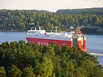 Diesem Schiff begegneten wir kurz vor Stockholm.