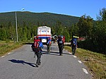 Auf einmal müssen wir los: Es fährt gleich ein Bus Richtung Jokkmok und Murjek!